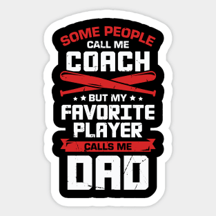 Baseball Dad Coach Gift Sticker